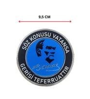 Söz Konusu Vatansa Gerisi Teferruattır" Cırtlı Arma Patch 9,5
