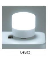 2 Adet Mini Usb Led Küçük Işık Lamba, Koridor, Tuvalet, Oturma, Çocuk Odası Için Aydınlatma (Beyaz)