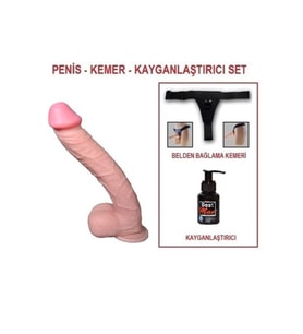 33 cm Belden Bağlamalı Realistik Dev Penis - Supremacy