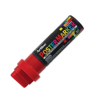 Artline Poster Marker 30 mm Kırmızı 