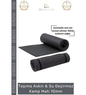 #KampMatı Taşıma Askılı Dayanıklı Konfor Pilates Yoga Spor Fitness Kaymaz Minderi 10mm Kamp Matı