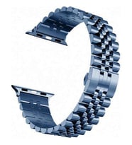 Apple Watch 1 38mm Uyumlu Kordon Wick Paslanmaz Çelik Saat Kordonu 38/K36--Lacivert