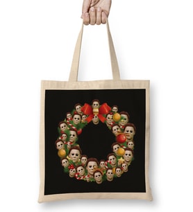 Michael Myers Halloween Multiface Christmas Wreath Bez Çanta Uzun Saplı