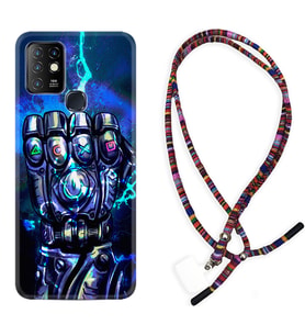 INFINIX Hot 8 9 10 11S Hot 10 Play 10T Kılıf Boyun Asklı Rasta Silikon Thunder Play 1760