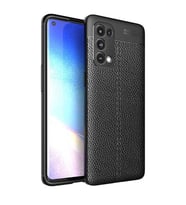 Oppo Reno 5 Pro 5G Kılıf Deri Tarzı Niss Silikon Case (Siyah)