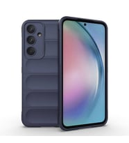 Samsung Galaxy A55 Uyumlu Kılıf Esnek TPU Oyuklu Arka Yüzey Tasarımlı Zore Etnik Silikon Kapak (Lacivert)