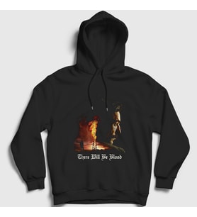 Presmono Unisex Siyah Petrol Film There Will Be Blood Kapüşonlu Sweatshirt 255313tt