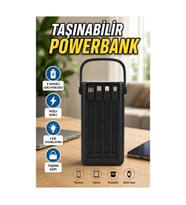 50.000 mAh Powerbank – 22,5 W Hızlı Şarj 4 Dahili Kablolu Dijital Ekranlı
