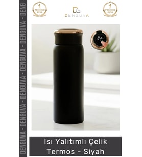 #Termos Paslanmaz 304 Kalite Vakumlu Isı Korumalı Modern Tasarım Şık Sızdırmaz Mat Çelik Termos
