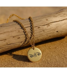 Kişiye Özel Disney Temalı Dad Kolye 925K Gümüş (Gold)