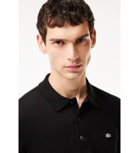 Lacoste Slim Fit Polo T-Shirt Black Erkek Polo Yaka Tişört Siyah