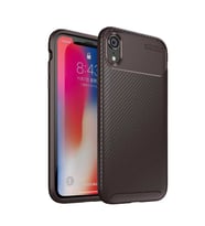 Apple iPhone XR Kılıf Esnek Soft Karbon Tasarım Legion Serisi (Kahverengi)