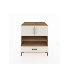 Kronos Şifonyer 4 Raflı Tek Çekmeceli 2 Kapaklı 88x59x96 Çam-Aytaşı