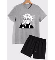 Anime  Şort T-shirt Spor Eşofman Takımı