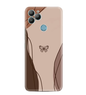 GM22 Pro Kılıf HD Resim Baskılı Kahve Kelebek StKd -038
