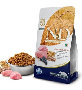 ND Düşük Tahıllı Kuzu Etli Yaban Mersinli Kedi Maması 1,5 Kg