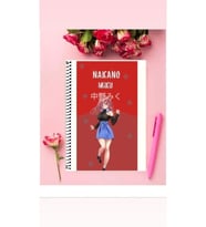 Nakano Miku Anime Defter 1 Adet Özel Tasarım A4 Boyutu Telli Çizgili Defter 21*29 Cm