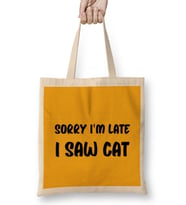 Funny Cat Lover Gifts For Women Men Kids Bez Çanta Uzun Saplı