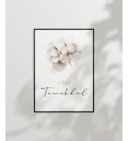 Tevekkül Minimal Çiçek Temalı Duvar Poster