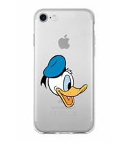 Apple iPhone SE 2020 Uyumlu Kapak Donald Duck Tasarımlı Şeffaf Silikon Kılıf