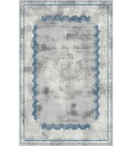 Eliana Home Baskılı, Yıkanabilir Kaymaz Taban Salon Halısı LNA0700 100x150 cm (Gri)