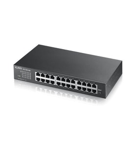 ZyXEL GS1100-24E V3, 24 Port, GigaBit, Yönetilemez, Sessiz, Rackmount Switch