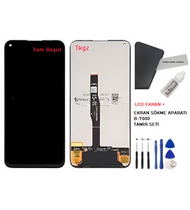 Tkgz P40 Lite Uyumlu Lcd Ekran Dokunmatik Servis + B-7000 + TAMİR SETİ