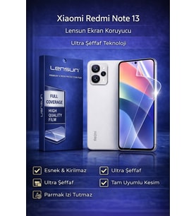Xiaomi Redmi Note 13 Lensun Ultra Şeffaf Esnek Ekran Koruyucu