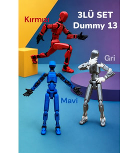 Dummy 13 3’lü Figür Seti – Hareketli Eklemli Koleksiyon Oyuncakları