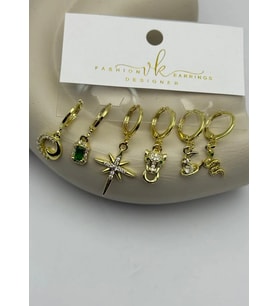 Vip 6'lı Gold Küpe - 25-vip171