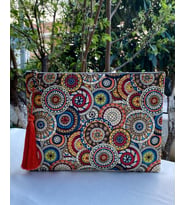 Turuncu Otantik Clutch Çanta