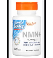 Doctor's Best NMN+ Resveratrol, Rhodiola Extract, Ginseng Extract 400mg   60 Veggie Capsul. Usa Menşei.3761 (Renksiz)