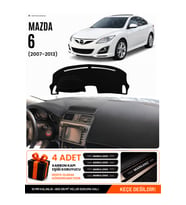 MAZDA 6 (2007-2013) Uyumlu Torpido Örtüsü Torpido Kılıfı - Siyah
