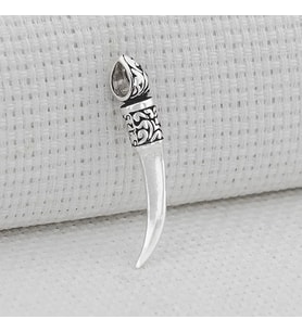 Fil Dişi 925 Ayar Gümüş Erkek Kolye