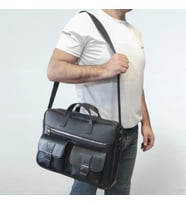 Lederax Hakiki Deri Evrak Portföy Laptop Çantası LD479 (Siyah)
