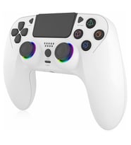 Oyun Kolu Bluetooth Oyun Kolu Pc Uyumlu Oyun Kolu Kablosuz Bağlantı Rgb Renk Modu Çift Titreşim Uzun Pil Ömrü Eksenli Sensör Turbo Hızı (Beyaz)
