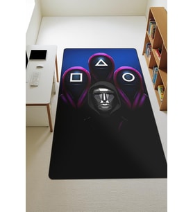 Modern Dijital Baskı Kaymaz Taban Çocuk ve Genç Odası Halısı H0535