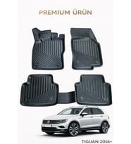 Volkswagen Tiguan 2016+ ile Uyumlu 3D Oto Paspas Premium