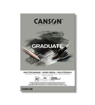 Canson Graduate Mixed Media Grey Çok Amaçlı Blok 220 gr. A5 30 yp. 
