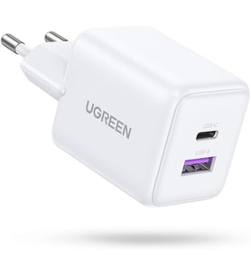 Lexroo 30W GaN Hızlı Şarj Cihazı 2 Portlu, 1xUSB-A, 1xUSB-C, Beyaz, 65015