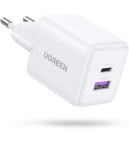 Lexroo 30W GaN Hızlı Şarj Cihazı 2 Portlu, 1xUSB-A, 1xUSB-C, Beyaz, 65015