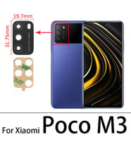 Tkgz Xiaomi POCOPHONE M3 Arka Kamera Camı Lens Yapışkanlı