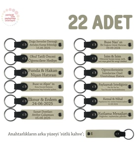 Sütlü Kahve, Mezuniyet Partisi İçin Tüm Sınıfa Özel, 22' li Set, Muhteşem Hediyelik Anahtarlık
