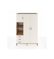Kronos Dolap 6 Raflı 3 Çekmeceli Tek Askılı 132x59x195 Çam-Aytaşı/Aytaşı