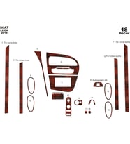 Meriç® Seat Leon Ön Torpido Kaplama Maun 18 Parça 2010-2014 (Maun)
