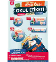 Okul Etiketi Deniz Kızı Ariel Kalem Defter Etiketi Özel İsim Yazılabilen Etiket Seti - İsim Etiketi-T555-OE23