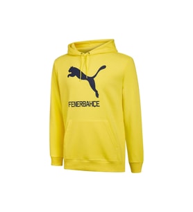 Fenerbahçe Orijinal Puma Sweat, Lisanslı Kapüşonlu Sarı Sweat