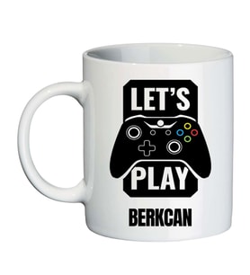 Oyuncu Hediyesi Lets Play Gamer İsimli Kupa Bardak