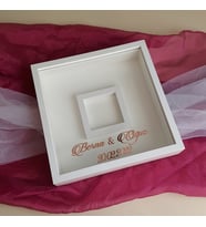 35x35 Cm  Fotoğraf Bölümlü Tasarım Gül Kutusu Anı Çerçevesi! Ayna Çerçeve!(Fotoğraf Hediye)