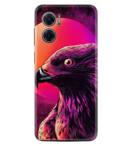 Xiaomi Redmi Note 11E Kılıf Silikon Desen Özel Seri Red Eagle 1752